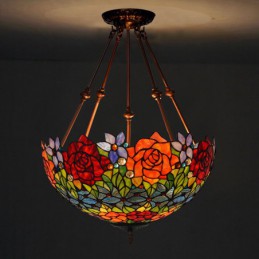 45 cm Rose Tiffany Stained...