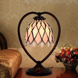 18 cm Pink Tiffany Stained...