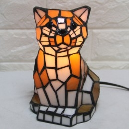 Tiffany Stained Glass Cat...