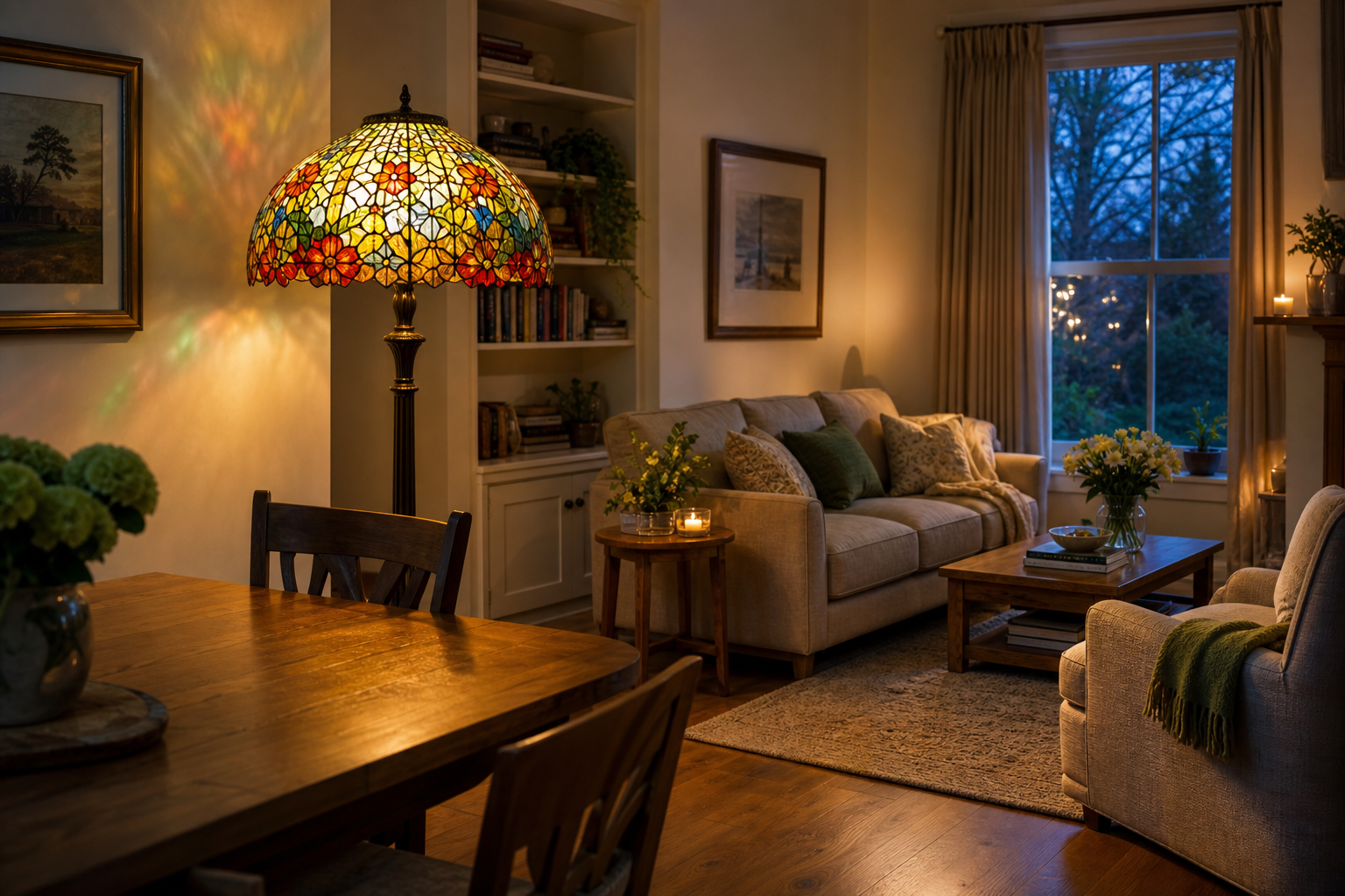 Making Space Shine: How a Large Tiffany Floor Lamp Transforms Irish Family Life