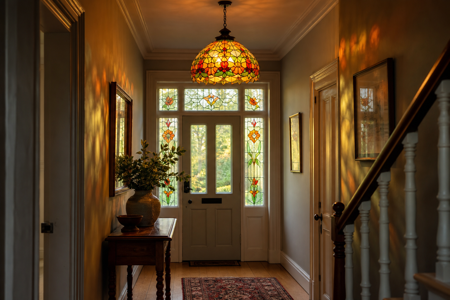 A Brighter Welcome: Stained Glass Pendant Lights for Irish Hallways and Entrances