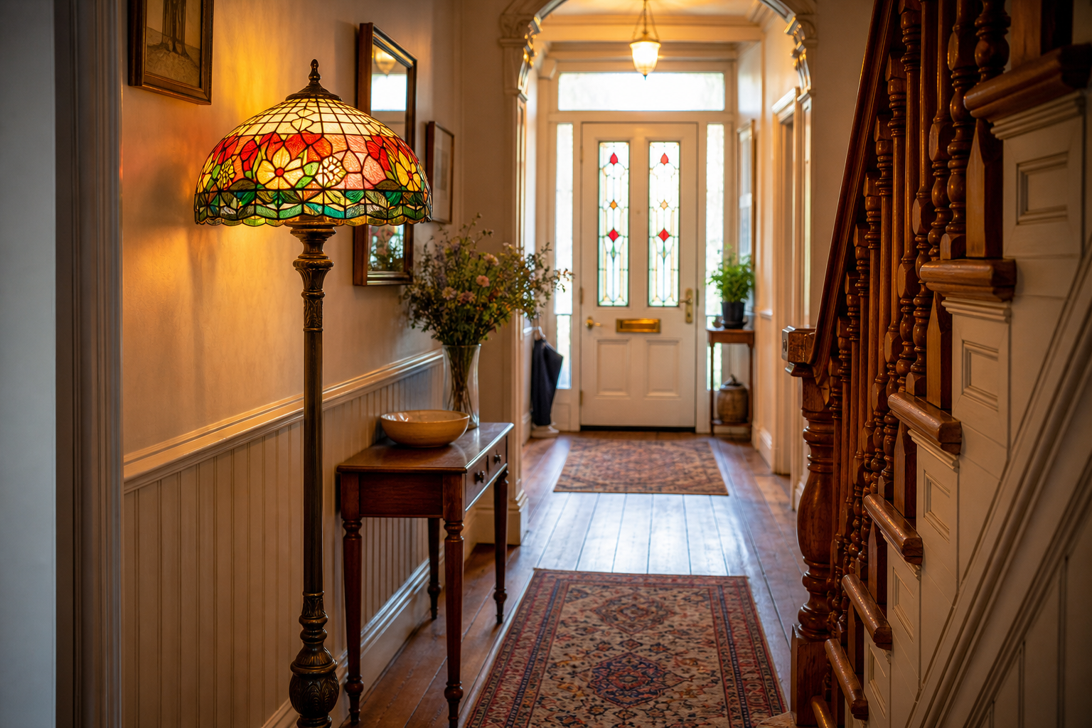 Vintage Tiffany Floor Lamps: Giving Irish Hallways and Landings a Colourful Lift